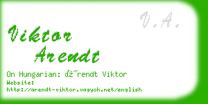 viktor arendt business card